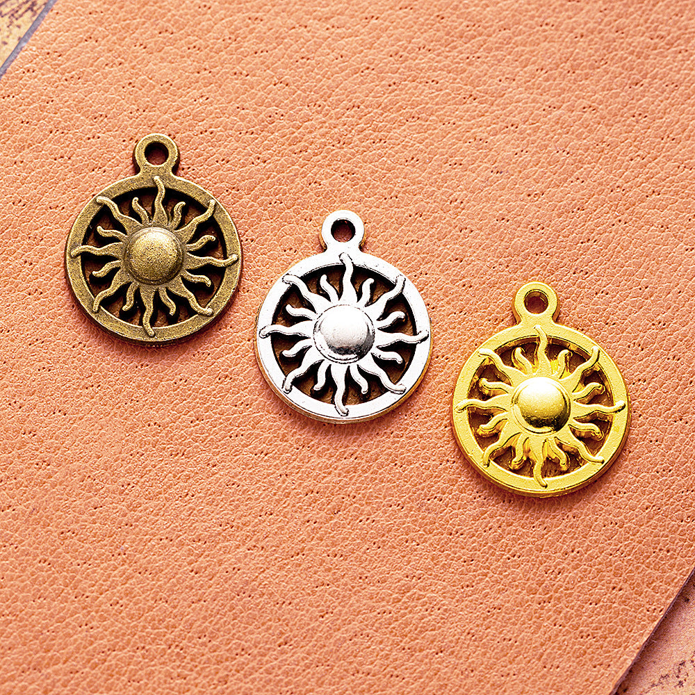 20x16mm Alloy Sun Charm Pendant for DIY Jewelry