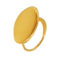 Smooth Oval Disc Open Ring Stainless Steel Gold Or Steel view 5