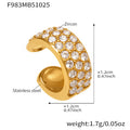 Crystal Ear Cuffs and Wide Flower Hoop Earrings in Two Finishes view 7