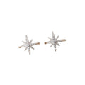 Silver Tone Crystal Starburst Clip Earring for One Ear view 5