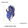 Large Curved Feather Crystal Brooch in Nine Colorways view 9