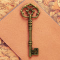 Ornate Skeleton Key Pendant Metal Jewelry Making Component In 4 Finishes view 2