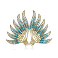 Gold Tone Rhinestone Wing Brooch Blue Pink Crystal Styles view 1