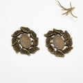 Alloy Leaf Edge Cabochon Tray Pendant