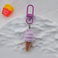 Flocked Soft Serve Ice Cream Cone Keychains 5 Colors view 8