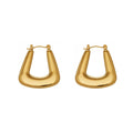 Tapered Open Center Hoop Earrings in Gold and Silver Tone view 5