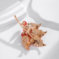 Red Maple Leaf Metal Brooch Pin for Jackets and Lapels view 3