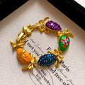 Eight Mixed Color Geometric Beetle And Black Stone Jewelry Designs view 9
