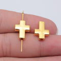 Cross Shaped Metal Spacer Beads in Six Metallic Finishes view 8