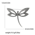 Crystal Dragonfly Brooch In Silver And Multicolor Decorative Lapel Pin view 6