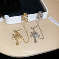 Cross Star And Chain Ear Cuffs In Fourteen Mixed Metal Styles view 4