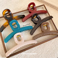 Acrylic Square Window Claw Hair Clip Solid Red Color view 4