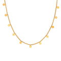 Gold Flower Charm Curb Chain Necklace Multi Pendant Design view 5