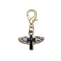 Winged Enamel Cross Lobster Clasp Charms in Five Colors view 8