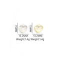 Striped Heart Charm with Clear Stones, Gold-Tone or Silver-Tone view 2