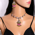 Bohemian Necklace And Earring Sets Pink Or Multicolor view 2