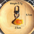 Resin Taiyaki Fish Cookie Keychain Silver Lobster Clip view 4