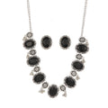 Five Color Faceted Necklace and Earring Jewelry Sets view 5