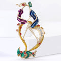 Enamel Dancing Couple Heart Brooch for Jackets Scarves and Coats view 3