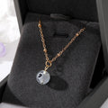 Gold and Silver Tone Round Glass Evil Eye Bead Pendant Necklaces in Seven Colors view 4