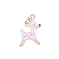 Enamel Fawn Charms in Six Colors with Gold Tone Outlines view 5