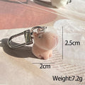 Flocked Mini Animal Keychains Capybara Alpaca Duck Deer 4 Styles view 6