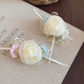 Fabric Rose Shell Butterfly Duckbill Hair Clips Two Styles view 6
