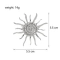 Silver Tone Sunflower Metal Brooch Pin for Jackets and Lapels view 2