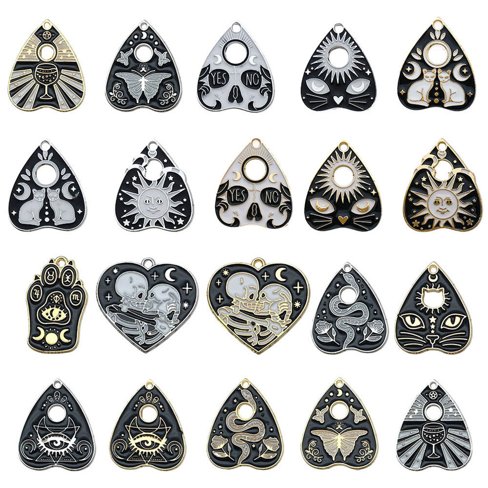 Zinc Alloy Enamel Halloween Theme Charm Pendant for DIY Earrings Necklace Keychain