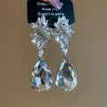 Crystal Leaf Cluster Teardrop Statement Earrings Fashion Jewelry view 2