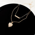 Gold Tone Layered Charm Necklaces With Decorative Accents view 6