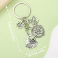 Nautical Travel Metal Keychains in 9 Sailboat, Anchor and Airplane Styles view 6