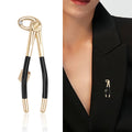 Miniature Pliers Brooch in Silver and Gold Tones Jacket and Scarf Accessory view 2