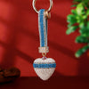 Blue-White Striped-Heart