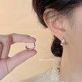 Silver Multi Ribbed Textured Plump Hoop Earrings Huggie Style Pair view 2
