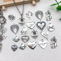 Antique Silver Heart Metal Charms with 61 Listed Options view 4