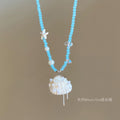 Beach Shell Starfish Cord Pendant Necklace Five Styles view 7