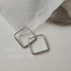 Silver Square Hoop