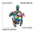 Colorful Enamel Sea Turtle Brooch in Detailed Metal view 6