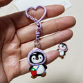 Penguin Figure Heart-Clasp Charms in Six Bright Colors view 3