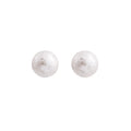 White Textured Pearl Look Stud Earrings in Three Sizes view 5