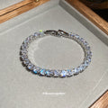 Square Zircon Tennis Bracelet Gold Silver 9 Styles view 4