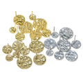 Round Disc Earring Posts With Hanging Holes in Four Sizes view 5
