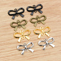 Open Bow Charms in Black, Gold, Silver, and Bronze Tones view 2