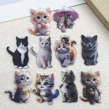 Multicolor Cat Glossy Charms with 14 Listed Options