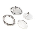 Oval Cabochon Brooch Trays With Pin Backs in Two Styles view 5