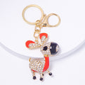 Rhinestone Donkey Keychain Gold Metal Cartoon Animal Charm view 7