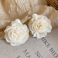 Large Rose Flower Stud Earrings in Four Colors Decorative Jewelry view 8