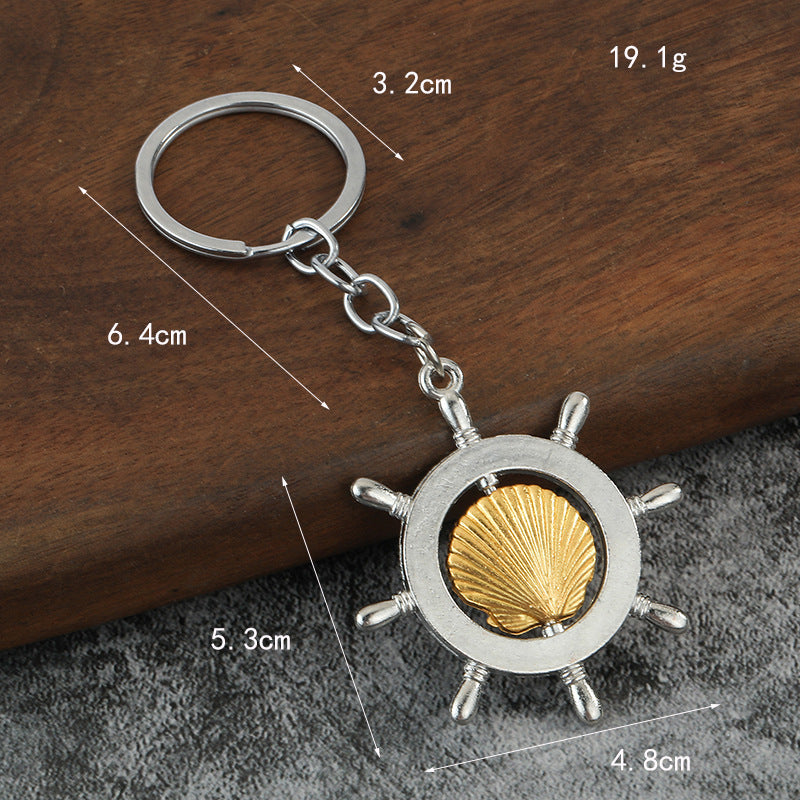 Ocean Series Spinner Zinc Alloy Keychain Pendant Gift Accessory
