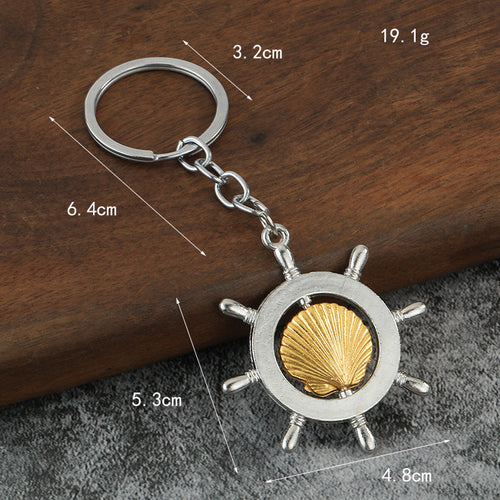 Ocean Series Spinner Zinc Alloy Keychain Pendant Gift Accessory